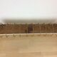 Wall coat rack gold metal and wood 10 hooks