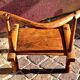 Authentic chair of the Baoulé chief, Côte d'Ivoire, Africa, raw art.