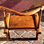 Authentic chair of the Baoulé chief, Côte d'Ivoire, Africa, raw art.