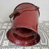 Old brown enamel bucket