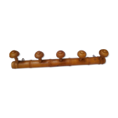 Patère wood 5 heads bamboo style