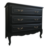 Commode vintage relookée noir