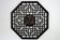 Octagonal wall panel, carved wood, mid-20th century, China
