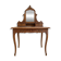 Antique carved wooden dressing table with marble and mirror.