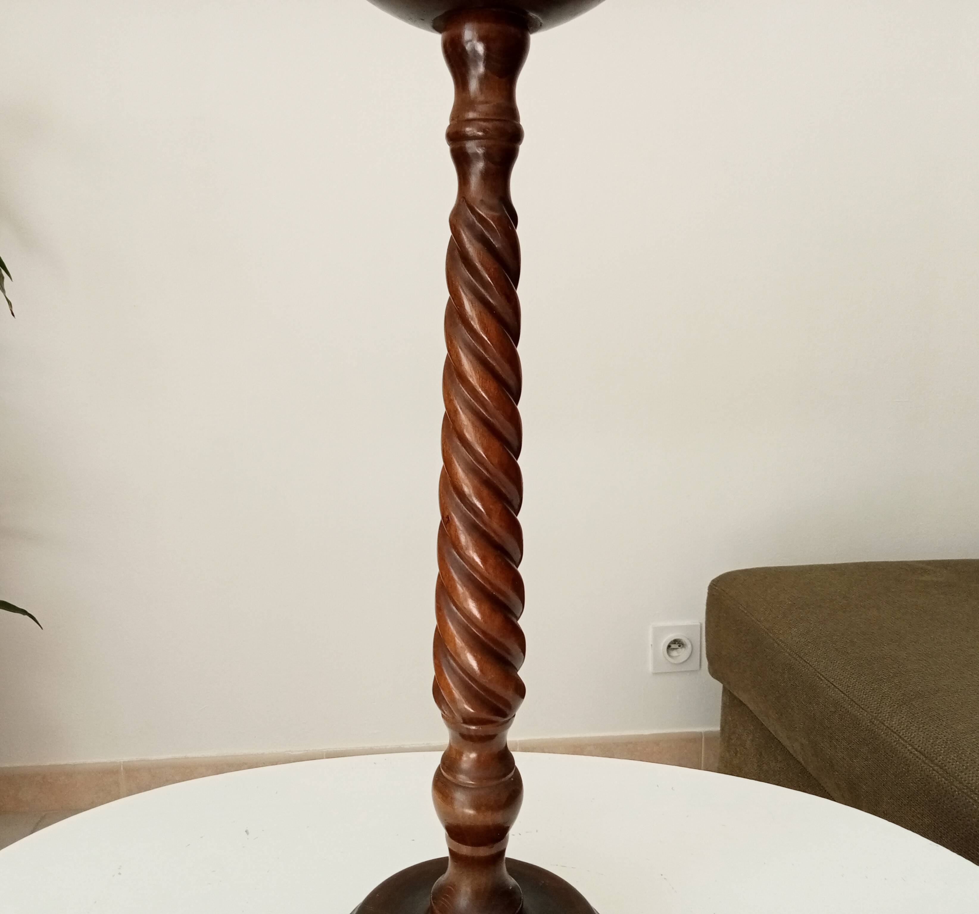 Antique turned wooden ashtray from the 50s/60s