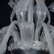 1940s Vintage Murano Clear Glass Chandelier, Classic Italian Art Glass