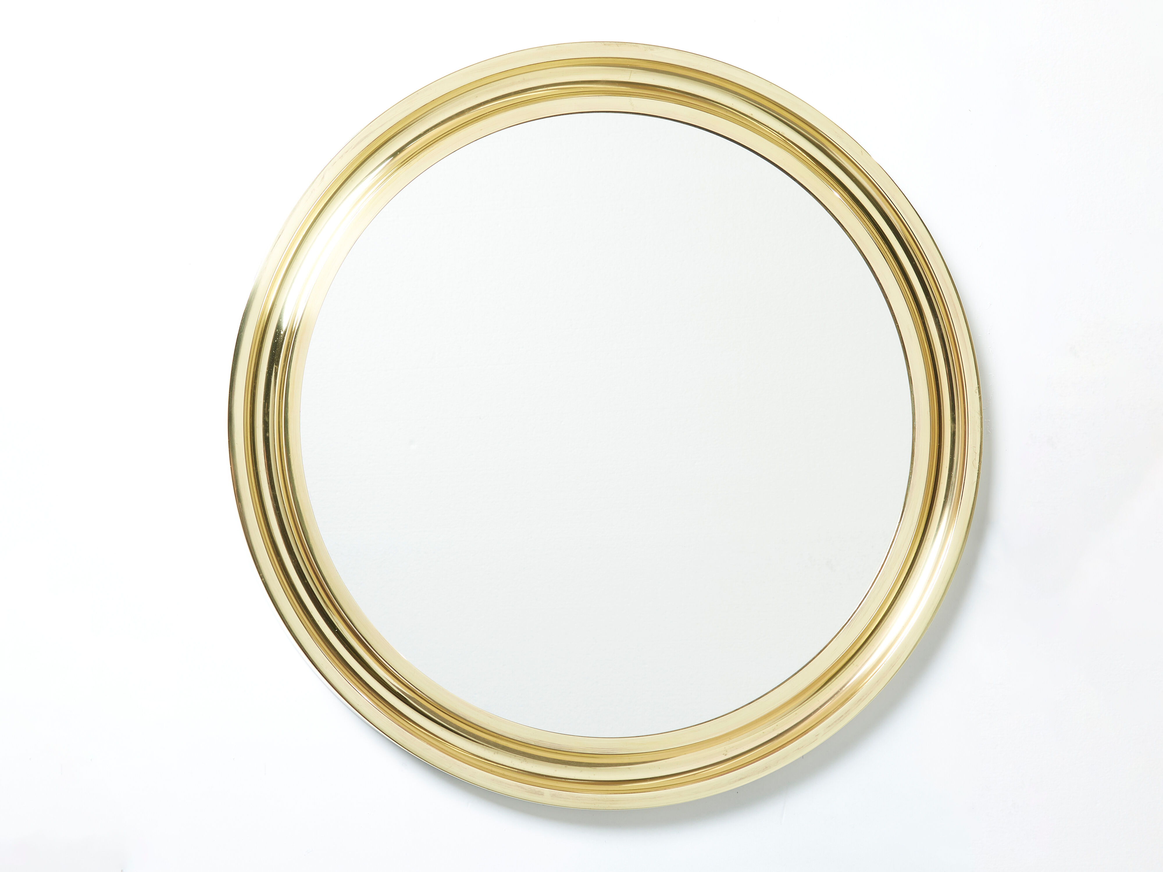 Italian brass mirror by Sergio Mazza for Artemide 1960s