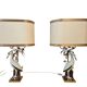 Lamps/vintage, a pair of unique mangani lamps, italy, 1960s/1970s.