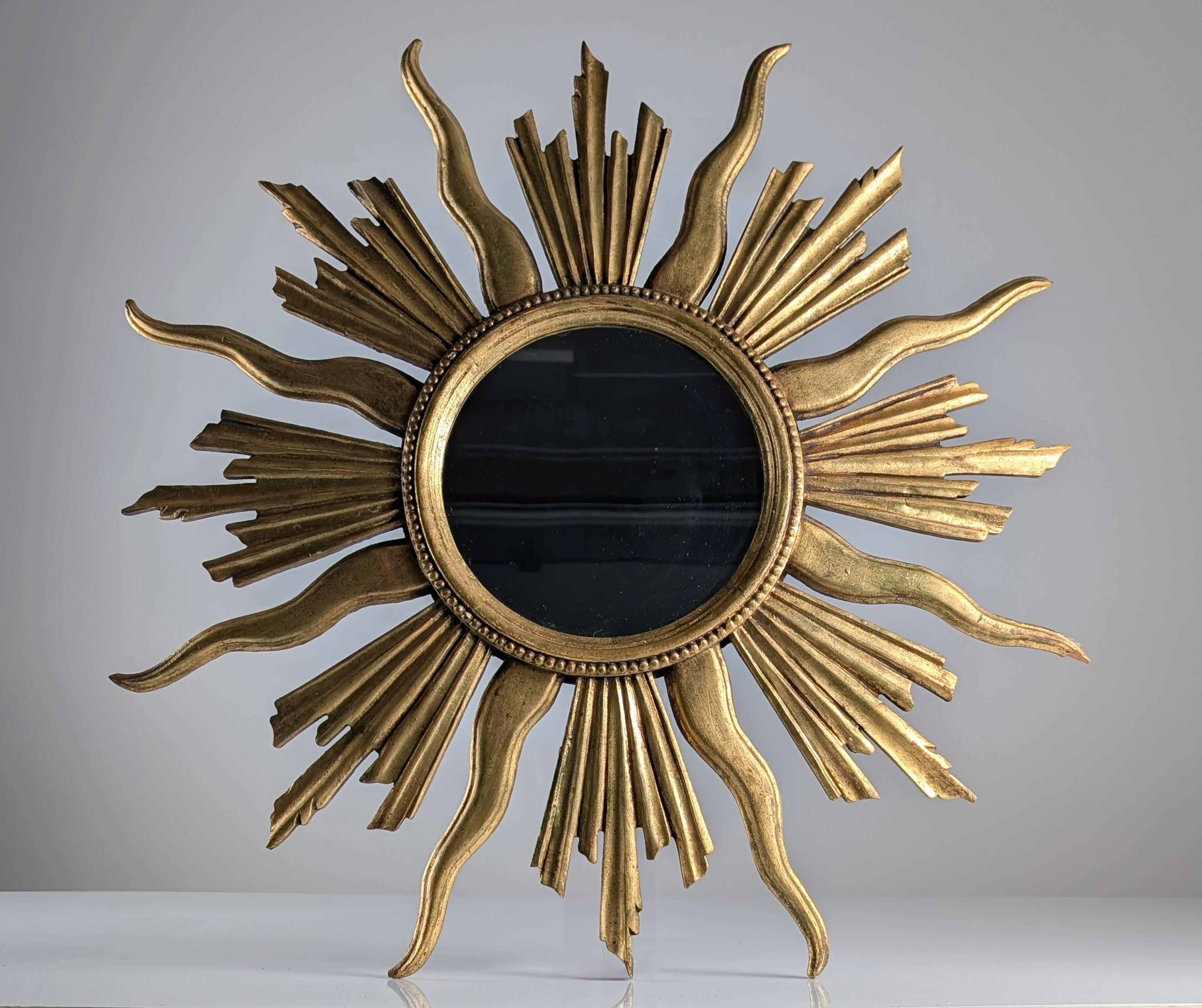 Giltwood Sunburst Mirror, 1960s