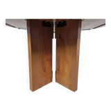 Elm dining table by Luigi Gorgoni from the 80s