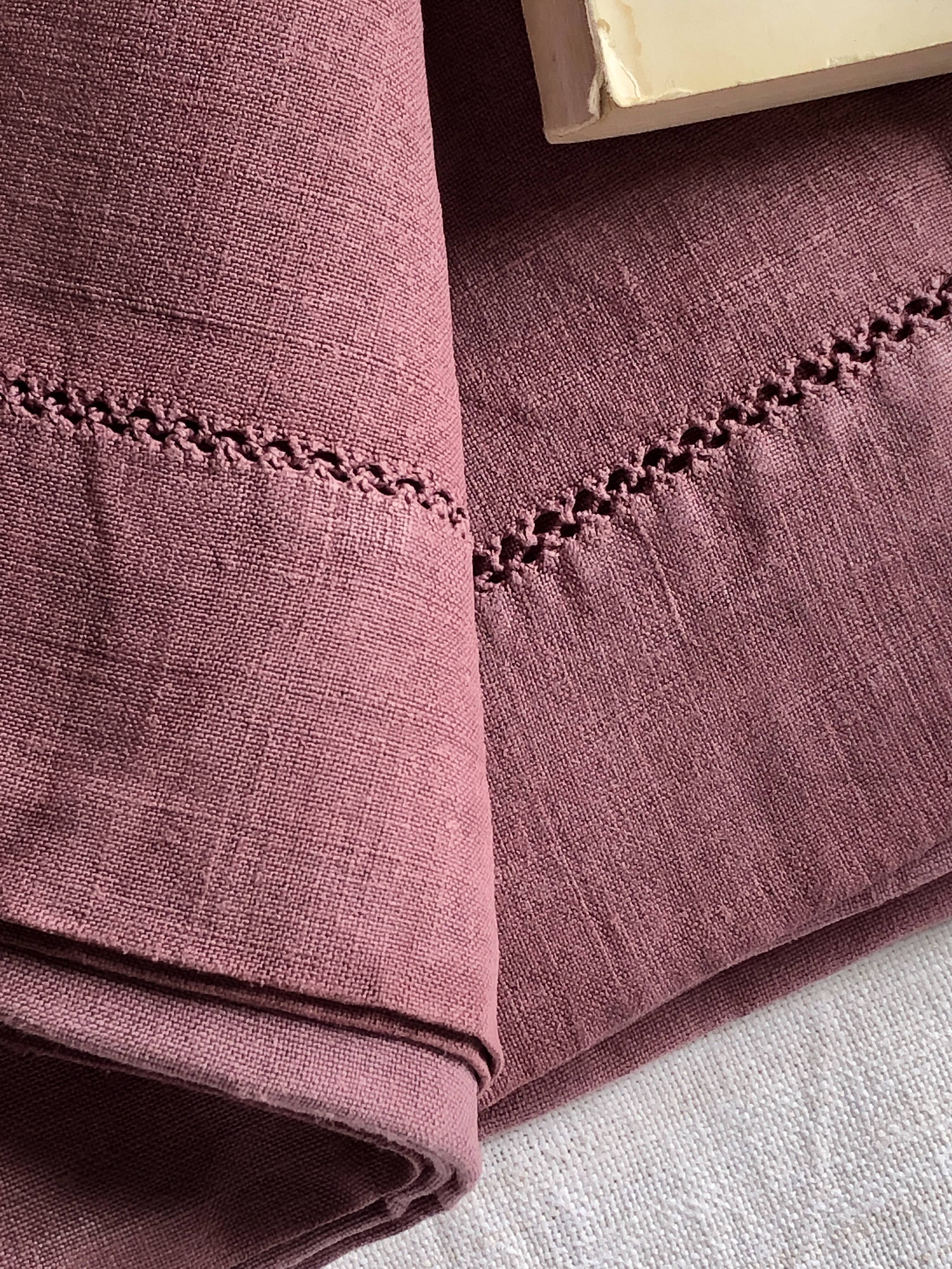 Old sheet in pure lin washed bruyère