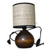 Wooden ball lamp