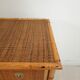 Chest of drawers, dresser, 1960s, Dal vera, bamboo and wicker, brass handles