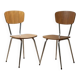 2 vintage light brown-caramel Formica chairs, very good condition.