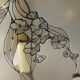 Vintage table lamp in brass and glass by Eglo, Austria 1970-1980