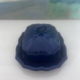 Blue Provençal butter dish