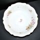Vintage floral porcelain salad bowl with gilding + matching round plate