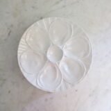 6 assiettes à huitres en porcelaine blanche de la manufacture pillivuyt
