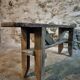 Vintage French Pine Bench – 1960s Seat or Side Table