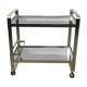 Rolling table in italian vintage aluminum by Martini and Rossi 1970