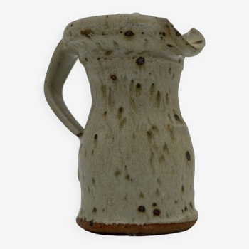 Gustave Tiffoche miniature pitcher, pyrite stoneware