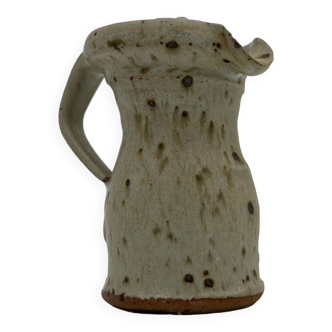 Gustave Tiffoche miniature pitcher, pyrite stoneware