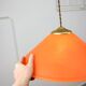 Lampe à Suspension Vintage en Laiton et Verre, Italie