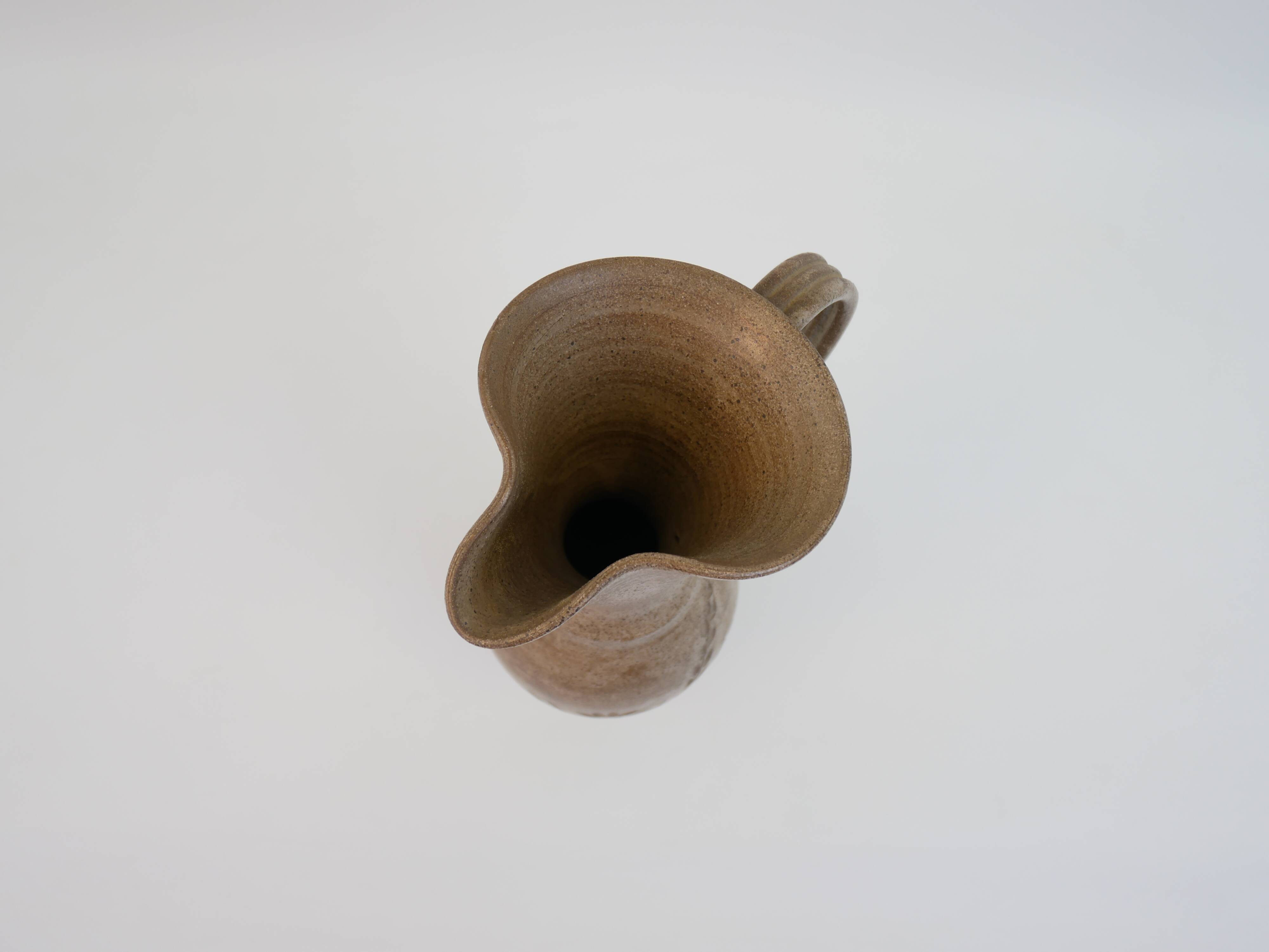 Large chiseled ceramic jug from Vallauris