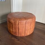 Leather pouf