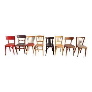 Lot de 8 chaises de bistrot