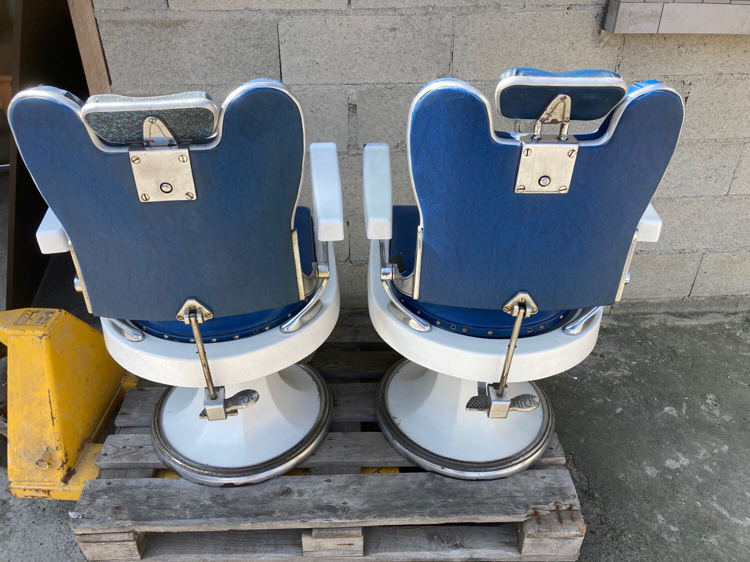 Pair of vintage hairdressing chairs