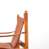 Safari leather lounge chair by Erik Worts for Niels Eilersen