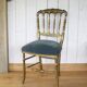 Paire de chaises dorées Napoléon III