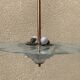 Copper and glass hanging lamp with his Ezan glass disc