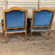 Pair Of Armchairs For Queen Louis XV, Carved “oak” Wood 18th Century