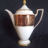 German Waldershof Bavaria porcelain coffee service, handmade decoration in 22 Carat gold