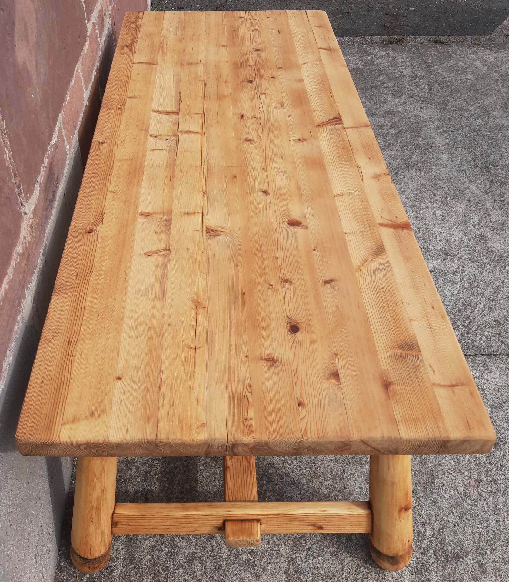 Brutalist table by Georges Robert (2 metres)