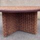 A coffee table and four rope stools 1960/1970