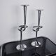 Pair of XL knotted candlesticks in aluminum, Italy, 1980