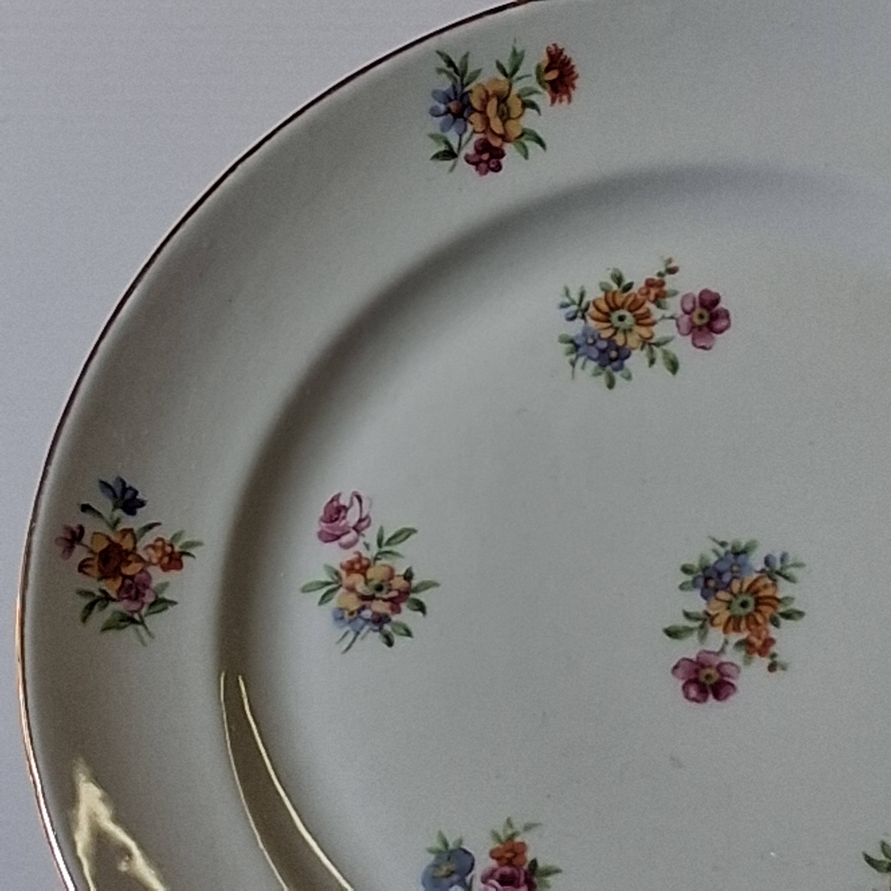 6 dessert plates in French porcelain in good condition.
