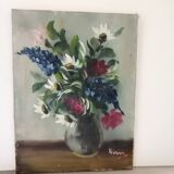 Still life with daisies and flowers in vase