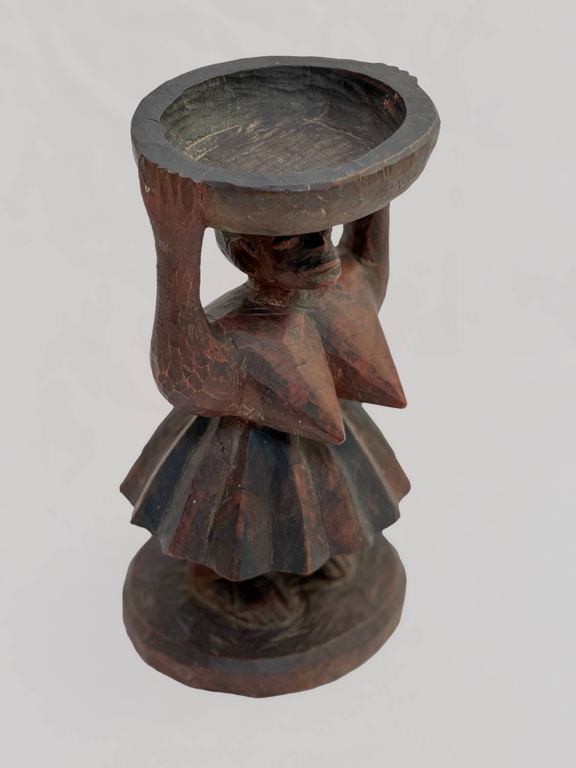 Wooden sculpture - Woman in a pleated skirt (Burkina Faso)
