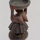 Wooden sculpture - Woman in a pleated skirt (Burkina Faso)