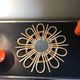 Sun mirror / vintage rattan wood flower