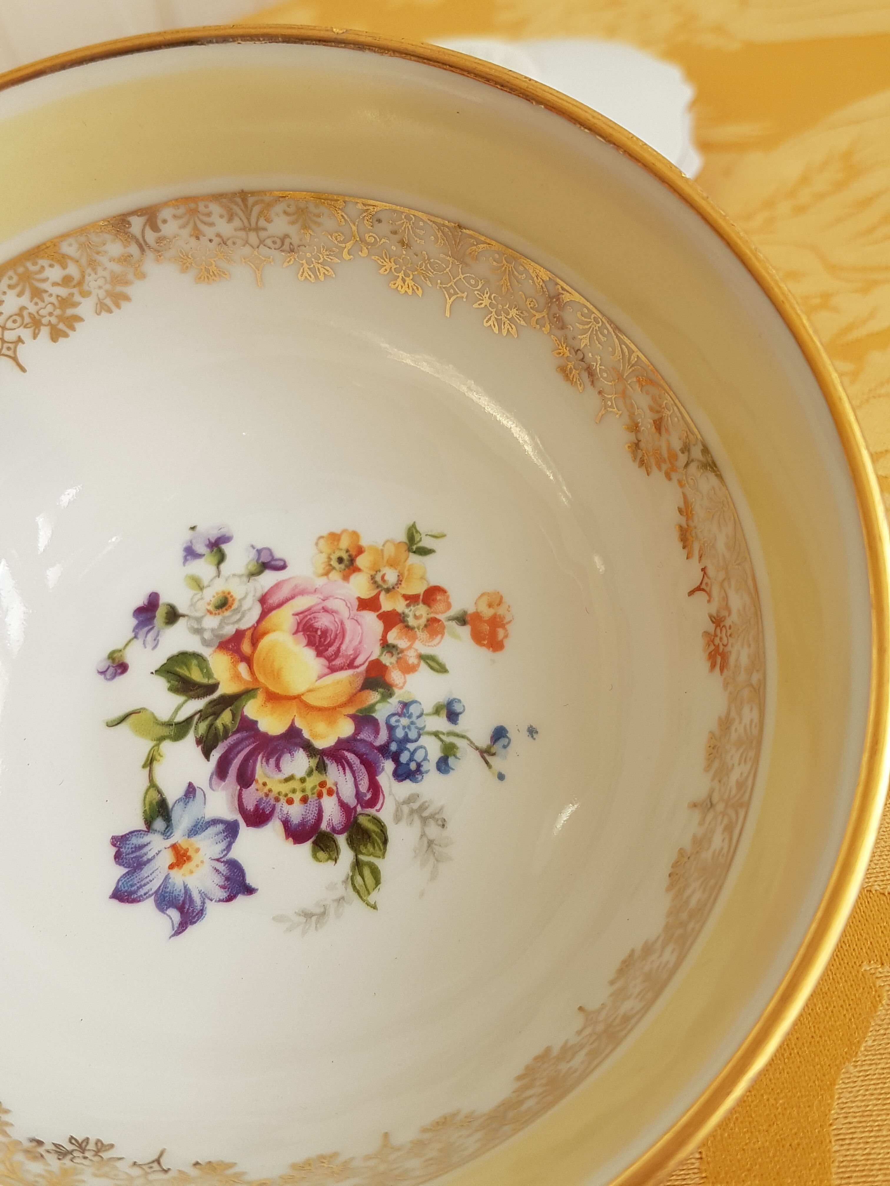 Art of Limoges Bernardeaud Very beautiful Old porcelain cups patterns flowers
