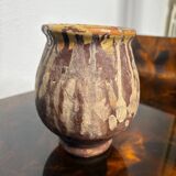 Small grease pot, foie gras pot, confit, in glazed terracotta