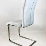 Grey Chairs on aluminium legs fully restored, Set of 4