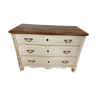 Chest of drawers from the regency period patinated light gray. Perfect condition.