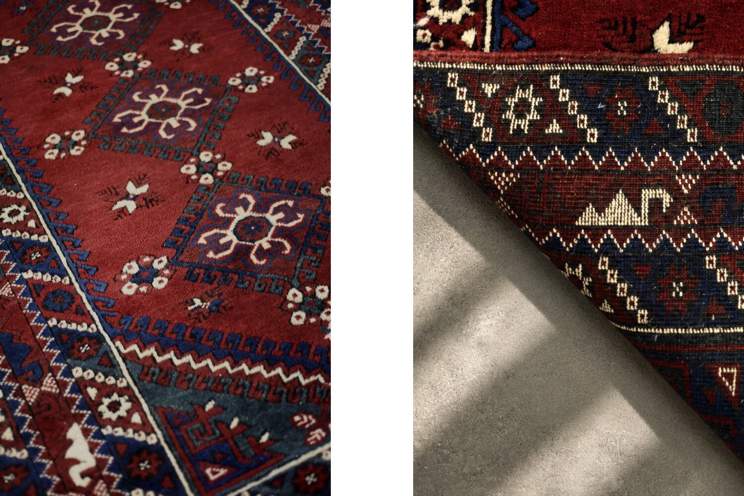 Vintage Red Hand-Woven Oriental Afghan Rug, 1970s