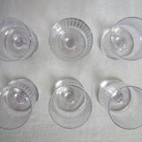 Set of 6 vintage cut crystal aperitif glasses